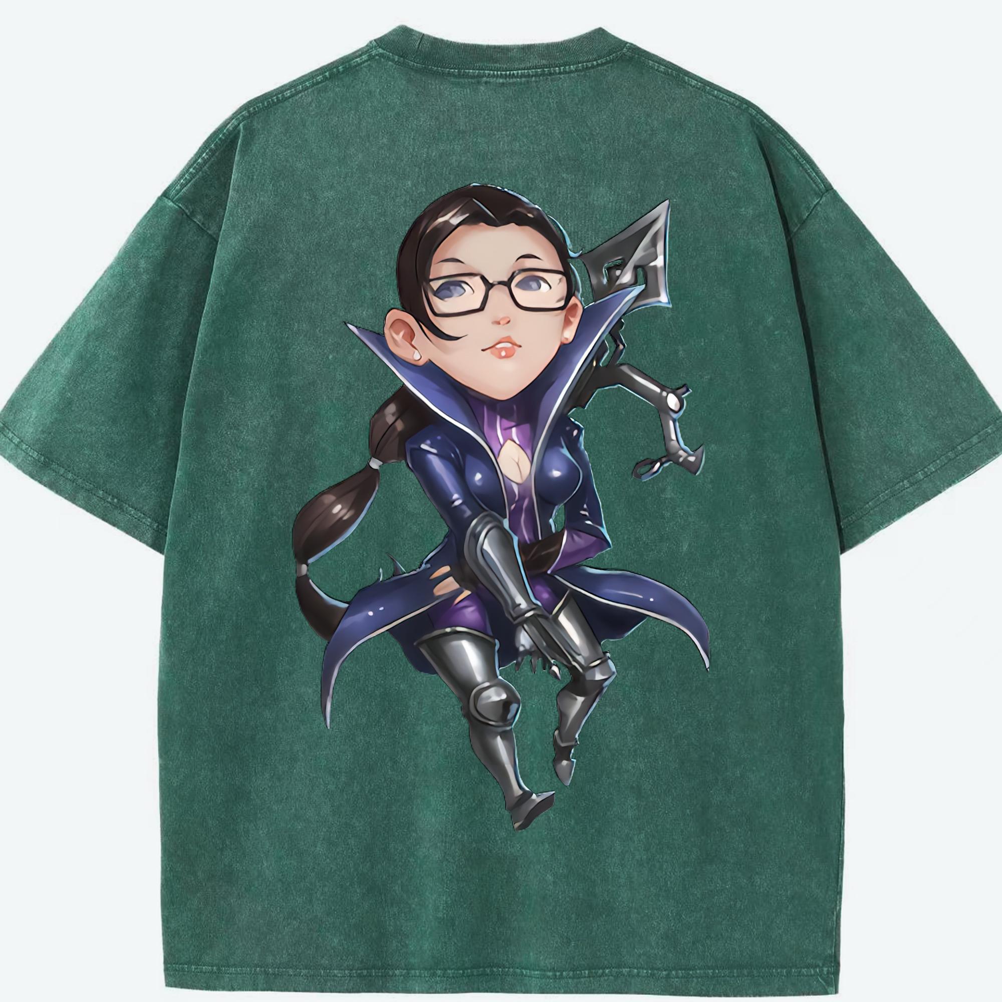 リーグ・オブ・レジェンド League of Legends LOL 綿100% ヴィンテージ風 半袖Tシャツ（背面プリント）